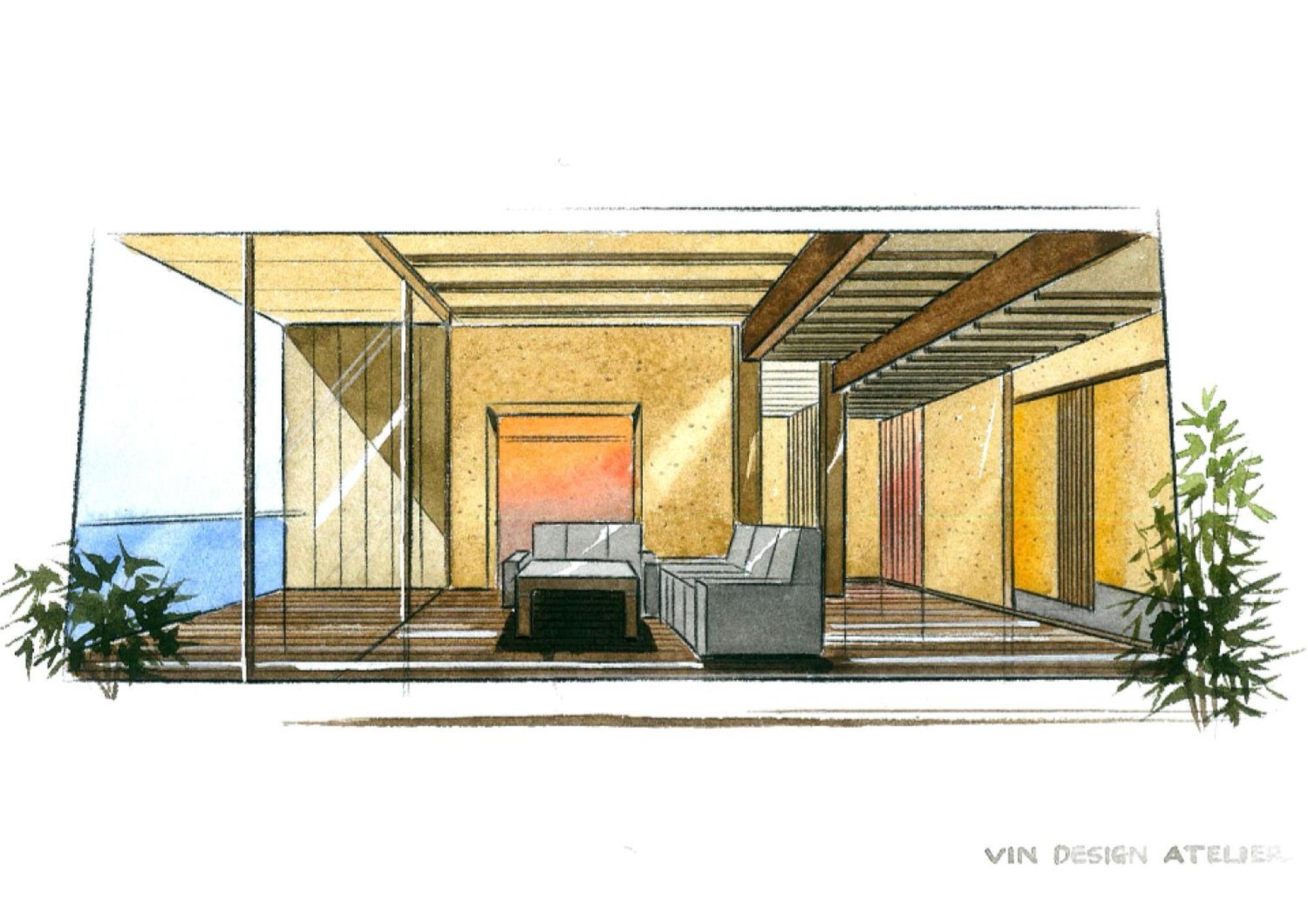 Amane Resort Seikai Beppu Værelse billede Interior design sketch
